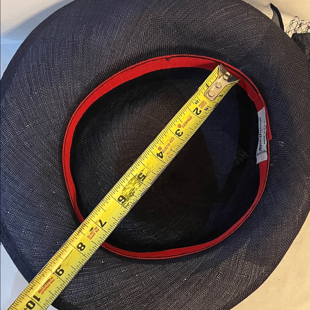 Chic Navy Women's Hat with Bow Accent - Picture 4 of 7